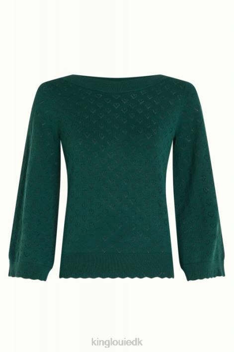 Kvinder audrey trompet ærme hjerte ajour King Louie guldsmede grøn beklædning 60B484