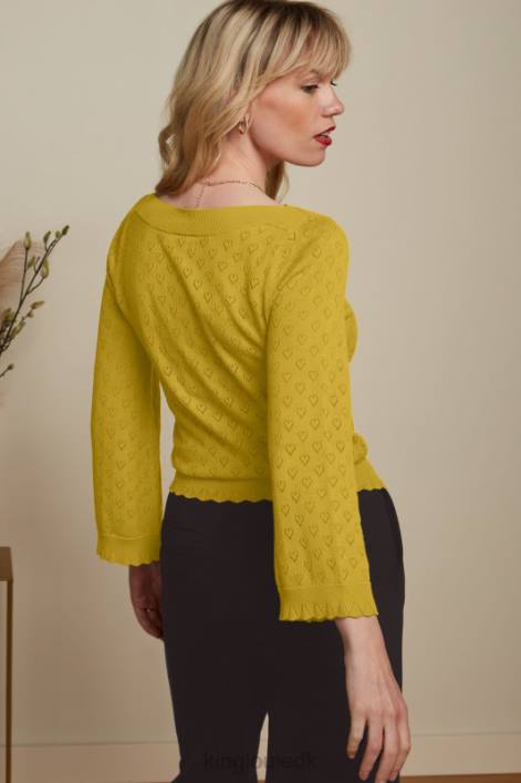 Kvinder audrey trompet ærme hjerte ajour King Louie karrygul beklædning 60B481