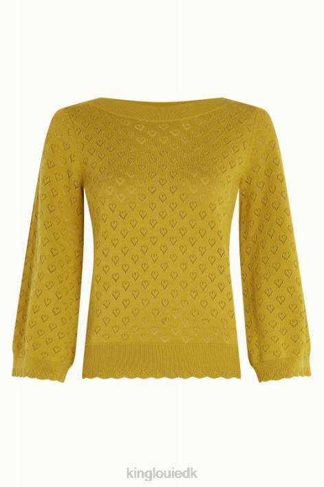 Kvinder audrey trompet ærme hjerte ajour King Louie karrygul beklædning 60B481