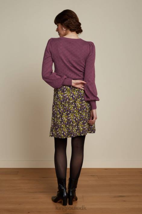 Kvinder bella bell ærme top hjerte ajour King Louie rødbrun rød beklædning 60B489