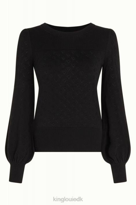 Kvinder bella bell ærme top hjerte ajour King Louie sort beklædning 60B487