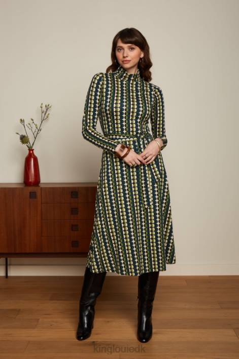 Kvinder betsy rullekrave kjole quincy King Louie fyrregrøn beklædning 60B48