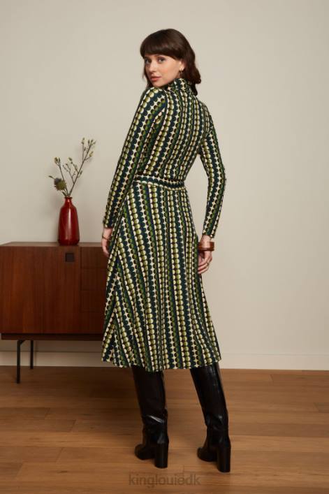 Kvinder betsy rullekrave kjole quincy King Louie fyrregrøn beklædning 60B48