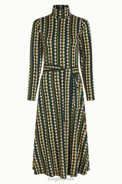 Kvinder betsy rullekrave kjole quincy King Louie fyrregrøn beklædning 60B48