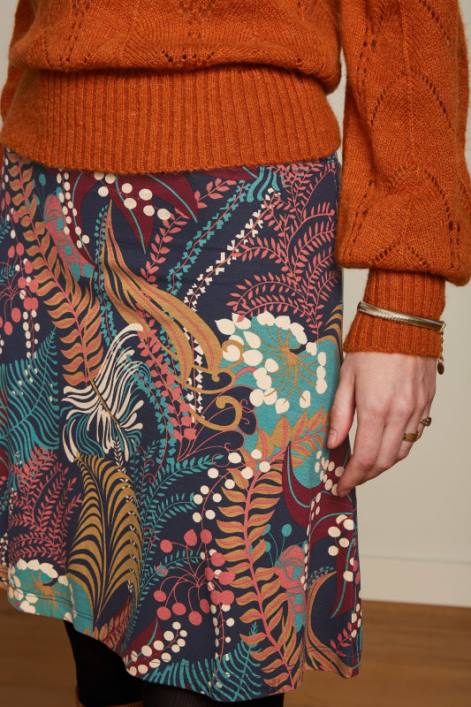 Kvinder border nederdel nattergal King Louie blå beklædning 60B4148