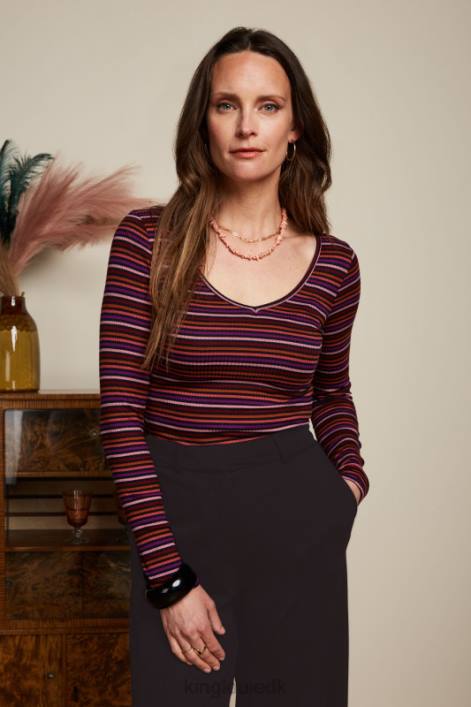 Kvinder carice v top rolla stribe King Louie mesa pink beklædning 60B454