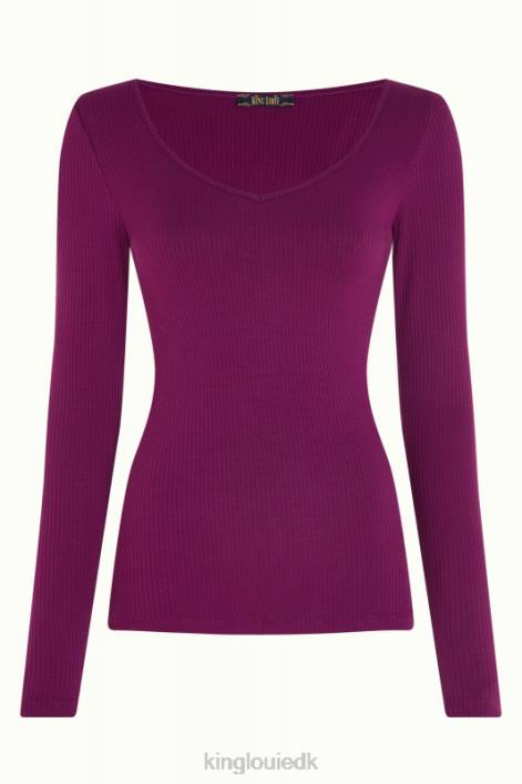 Kvinder carice v top uni rib King Louie caspia lilla beklædning 60B451