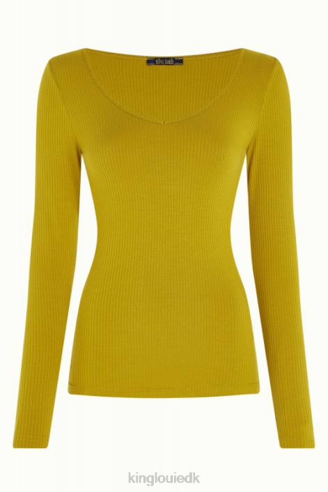 Kvinder carice v top uni rib King Louie karrygul beklædning 60B450