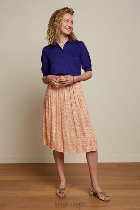 Kvinder carina bluse ecovero light King Louie dyb blå beklædning 60B4139