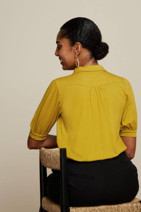 Kvinder carina bluse ecovero light King Louie forårsgul beklædning 60B4137