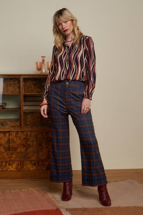 Kvinder carina bluse merrill King Louie blå beklædning 60B4118