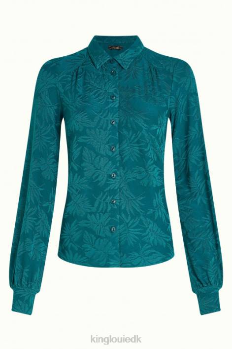 Kvinder carina bluse pop-up King Louie antik grøn beklædning 60B4126