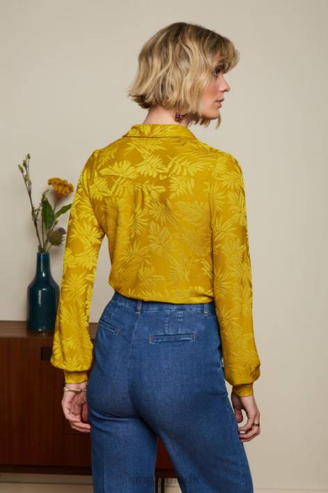 Kvinder carina bluse pop-up King Louie karrygul beklædning 60B4125