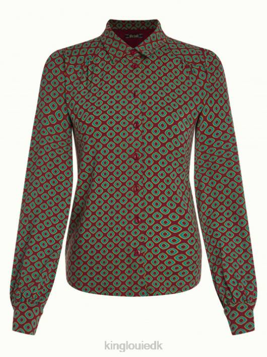 Kvinder carina bluse støvet King Louie cabernet rød beklædning 60B4124