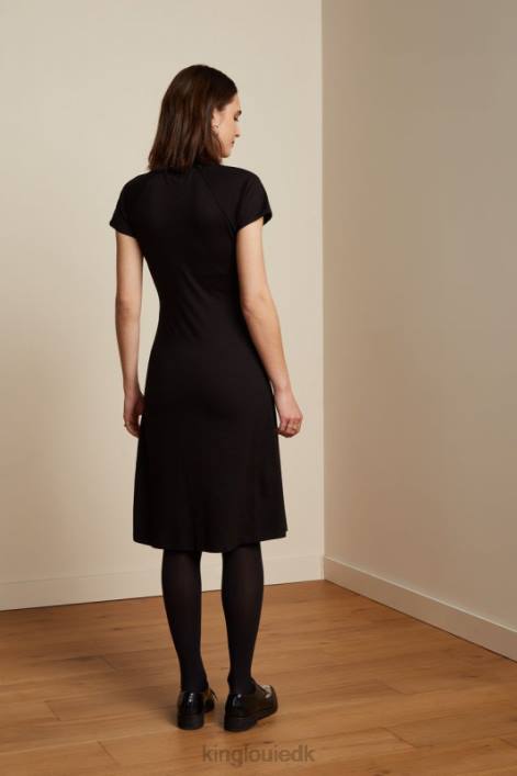 Kvinder cross kjole ecovero classic King Louie sort beklædning 60B432