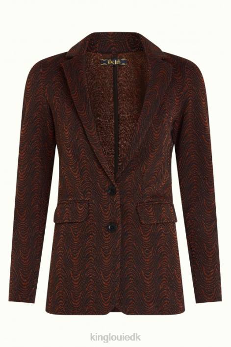 Kvinder daisy blazer lang storm King Louie cognac appelsin beklædning 60B4186