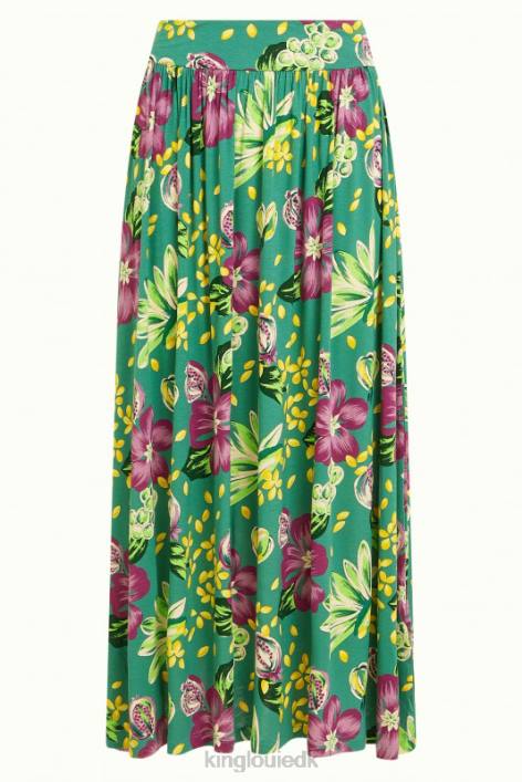 Kvinder emma maxi nederdel guava King Louie røg grøn beklædning 60B4158