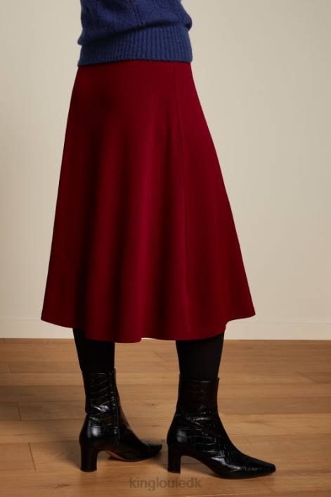 Kvinder juno nederdel milano crepe King Louie cabernet rød beklædning 60B4159