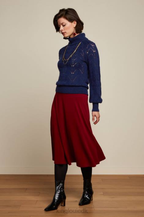 Kvinder juno nederdel milano crepe King Louie cabernet rød beklædning 60B4159