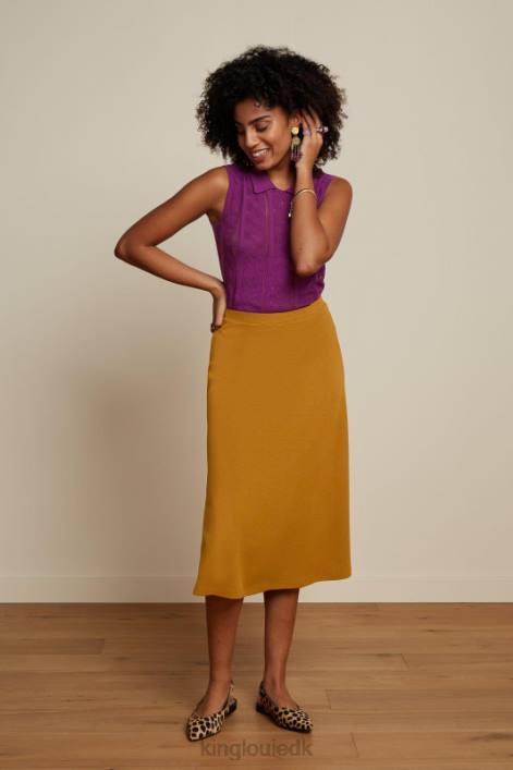 Kvinder juno nederdel milano crepe King Louie gyldenbrun beklædning 60B4163