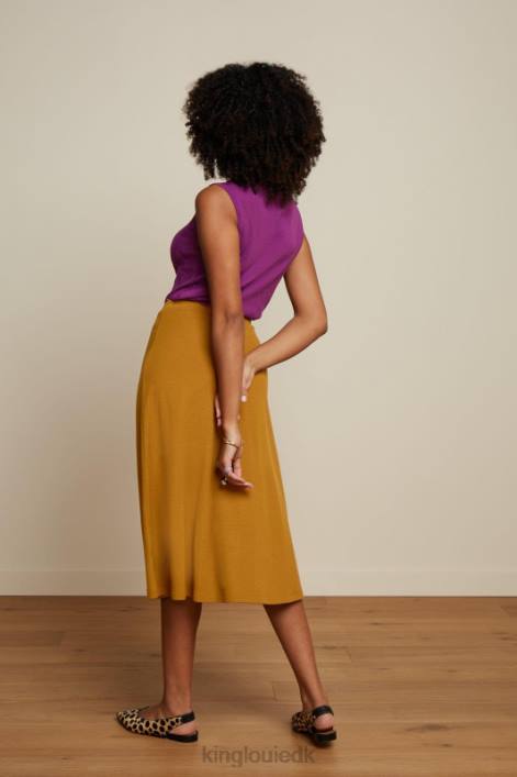 Kvinder juno nederdel milano crepe King Louie gyldenbrun beklædning 60B4163