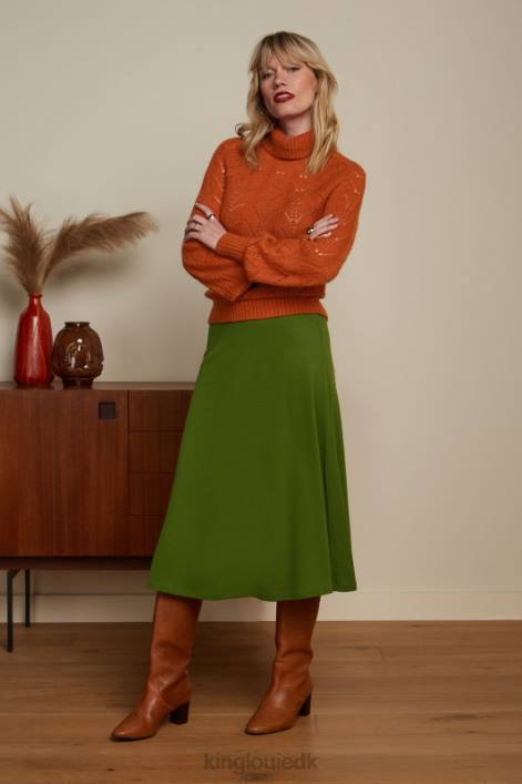 Kvinder juno nederdel milano crepe King Louie olivengrøn beklædning 60B4165