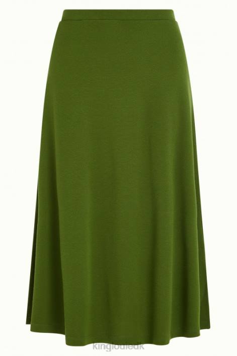 Kvinder juno nederdel milano crepe King Louie olivengrøn beklædning 60B4165
