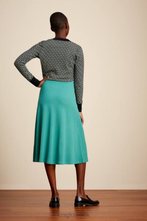 Kvinder juno nederdel milano crepe King Louie røg grøn beklædning 60B4161