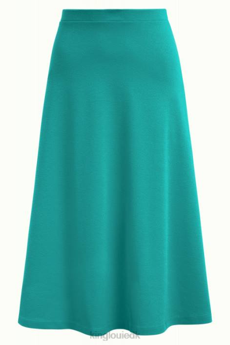Kvinder juno nederdel milano crepe King Louie røg grøn beklædning 60B4161