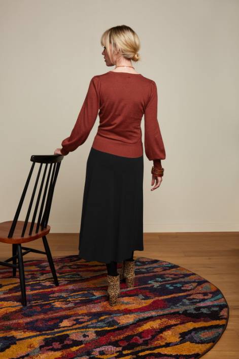 Kvinder juno nederdel milano crepe King Louie sort beklædning 60B4160