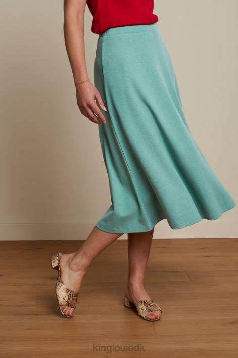 Kvinder juno nederdel milano crepe King Louie støvet turkis beklædning 60B4162