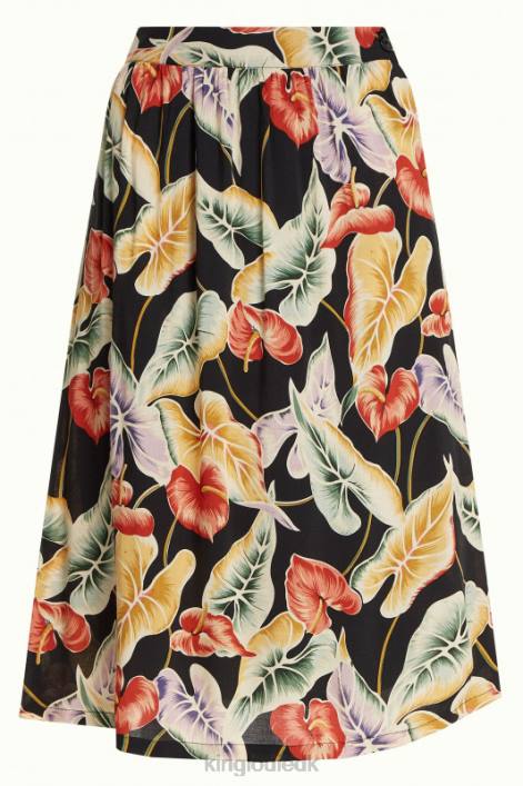 Kvinder layla nederdel marmora King Louie sort beklædning 60B4157