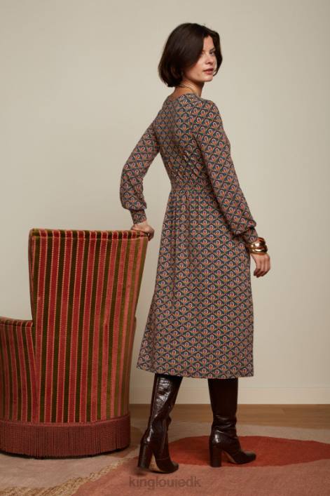 Kvinder loretta kjole jubilæum King Louie guldsmede grøn beklædning 60B427