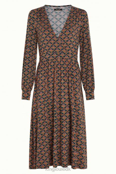 Kvinder loretta kjole jubilæum King Louie guldsmede grøn beklædning 60B427