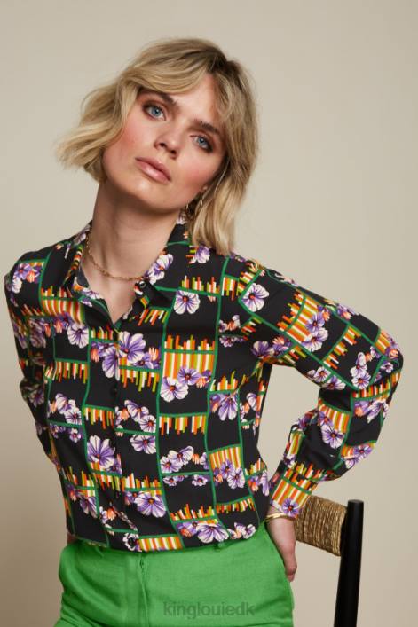 Kvinder maisie bluse rebelle King Louie sort beklædning 60B4123