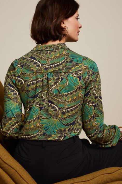 Kvinder maisie bluse venus King Louie blå beklædning 60B4112