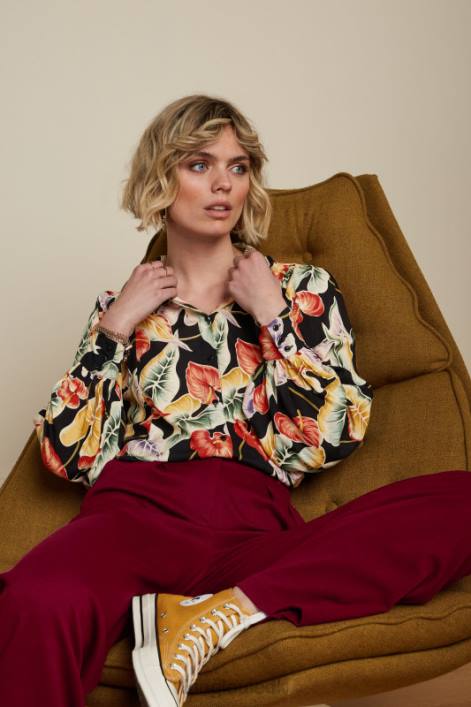 Kvinder marisa bluse marmora King Louie sort beklædning 60B4129