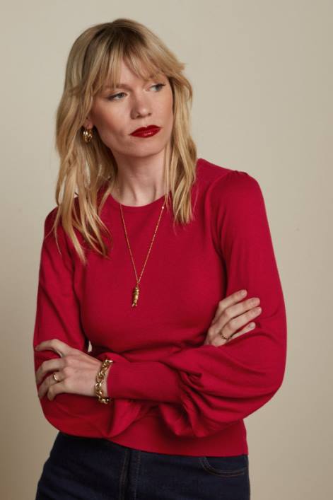 Kvinder maya top kokon King Louie rødt ikon beklædning 60B478