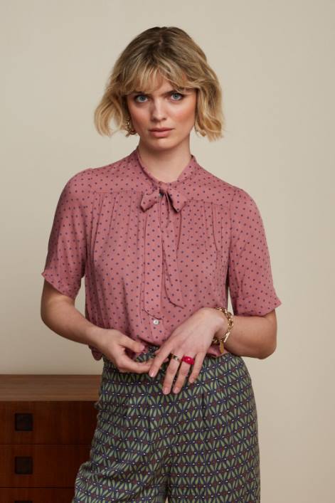 Kvinder orlane bluse la belle King Louie mesa pink beklædning 60B4121