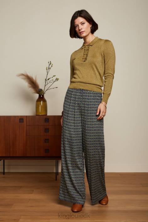 Kvinder polo flæse top lapis King Louie gyldenbrun beklædning 60B465