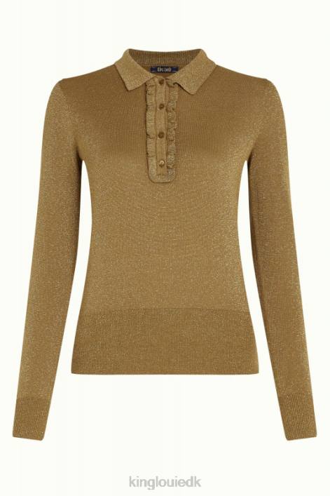 Kvinder polo flæse top lapis King Louie gyldenbrun beklædning 60B465