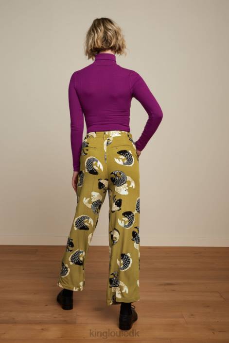 Kvinder rullekrave top uni rib King Louie caspia lilla beklædning 60B448