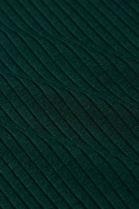 Kvinder rullekrave top uni rib King Louie fyrregrøn beklædning 60B447