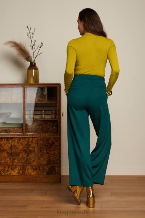 Kvinder rullekrave top uni rib King Louie karrygul beklædning 60B446