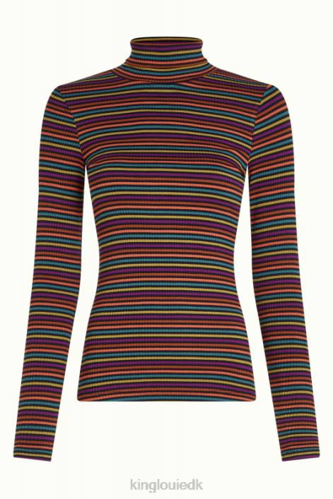Kvinder rulleneck top rolla stribe King Louie umbre beklædning 60B457