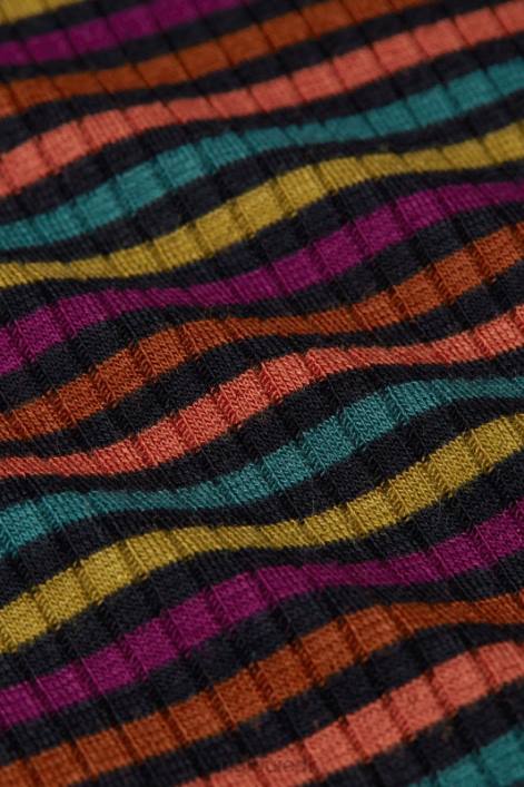 Kvinder rulleneck top rolla stribe King Louie umbre beklædning 60B457