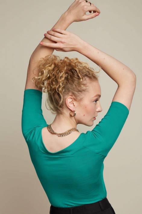 Kvinder sarah top ecovero light King Louie aqua grøn beklædning 60B4107