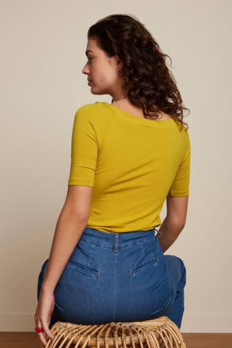 Kvinder sarah top ecovero light King Louie forårsgul beklædning 60B4106