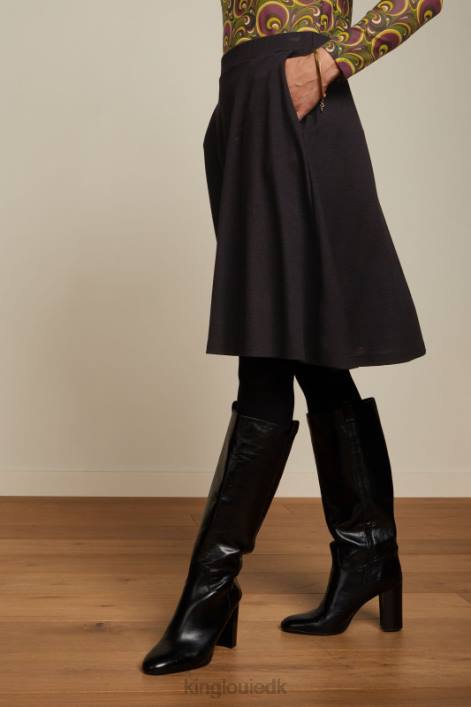 Kvinder serena nederdel milano crepe King Louie sort beklædning 60B4142