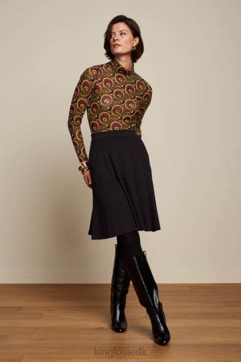 Kvinder serena nederdel milano crepe King Louie sort beklædning 60B4142